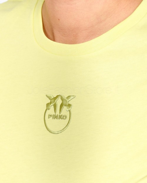 Pinko T-Shirt Gialla con Logo  100355 A1NW H23