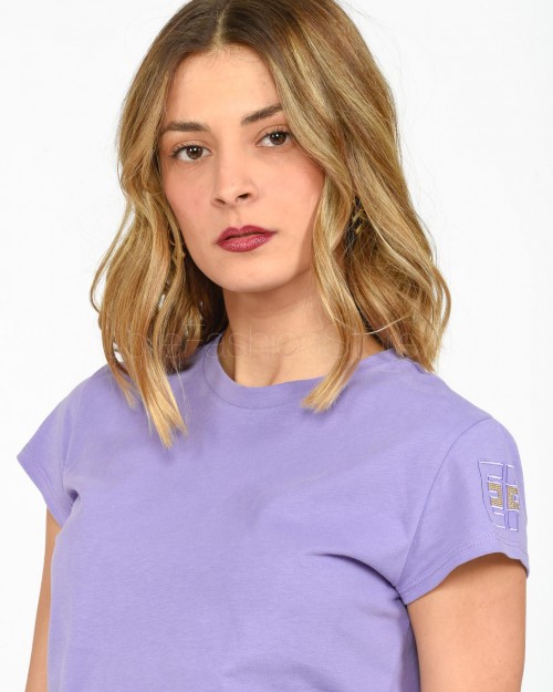 Elisabetta Franchi T-Shirt con Ricamo Iris  MA00441E2 AS6