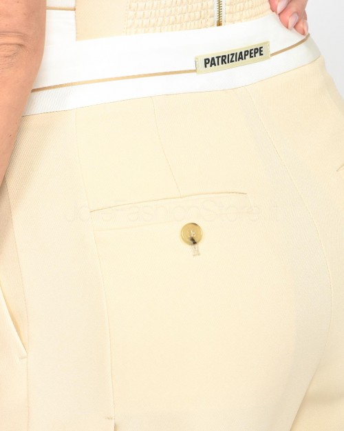 Patrizia Pepe Pantalone Palazzo Ivory Skin  8P0576 A375 B788
