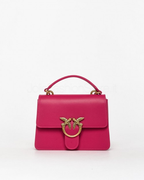 Pinko Bag Love One Top Handle Mini Light Pink Antique Gold