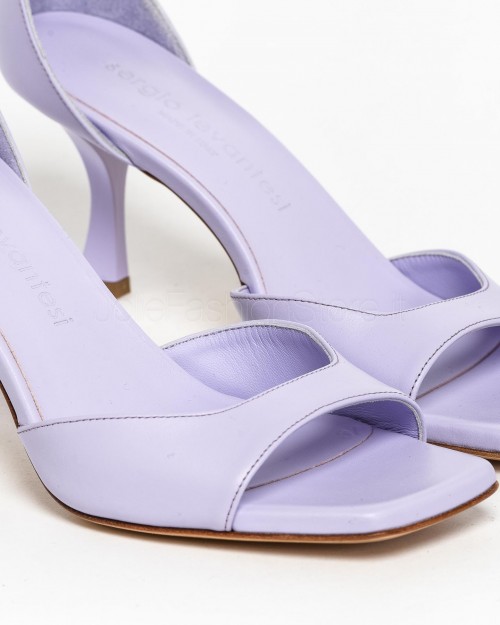 Sergio Levantesi Hourglass Heel Sandal in Orchid Leather  IRIS4 CACHEMIRE ORCHIDEA