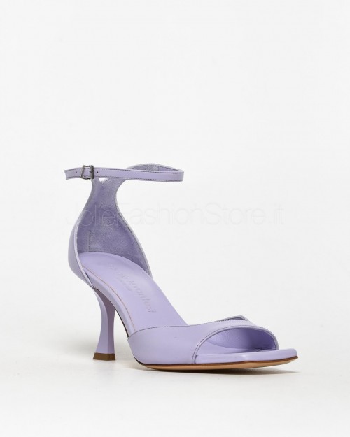 Sergio Levantesi Hourglass Heel Sandal in Orchid Leather  IRIS4 CACHEMIRE ORCHIDEA