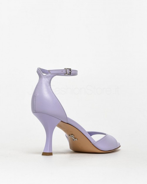 Sergio Levantesi Hourglass Heel Sandal in Orchid Leather  IRIS4 CACHEMIRE ORCHIDEA