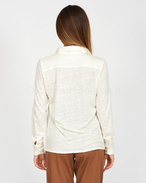 Not Shy White Linen Shirt  3605252-BIANCO