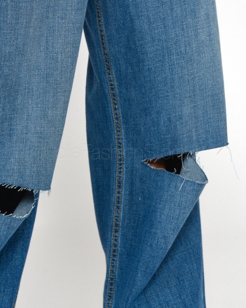 God Save Denim Jeans a Palazzo con Rotture  SELENE