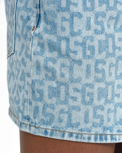 GCDS GCDS MONOGRAM DENIM SHORTS Denim  A1CW3100DA2 75