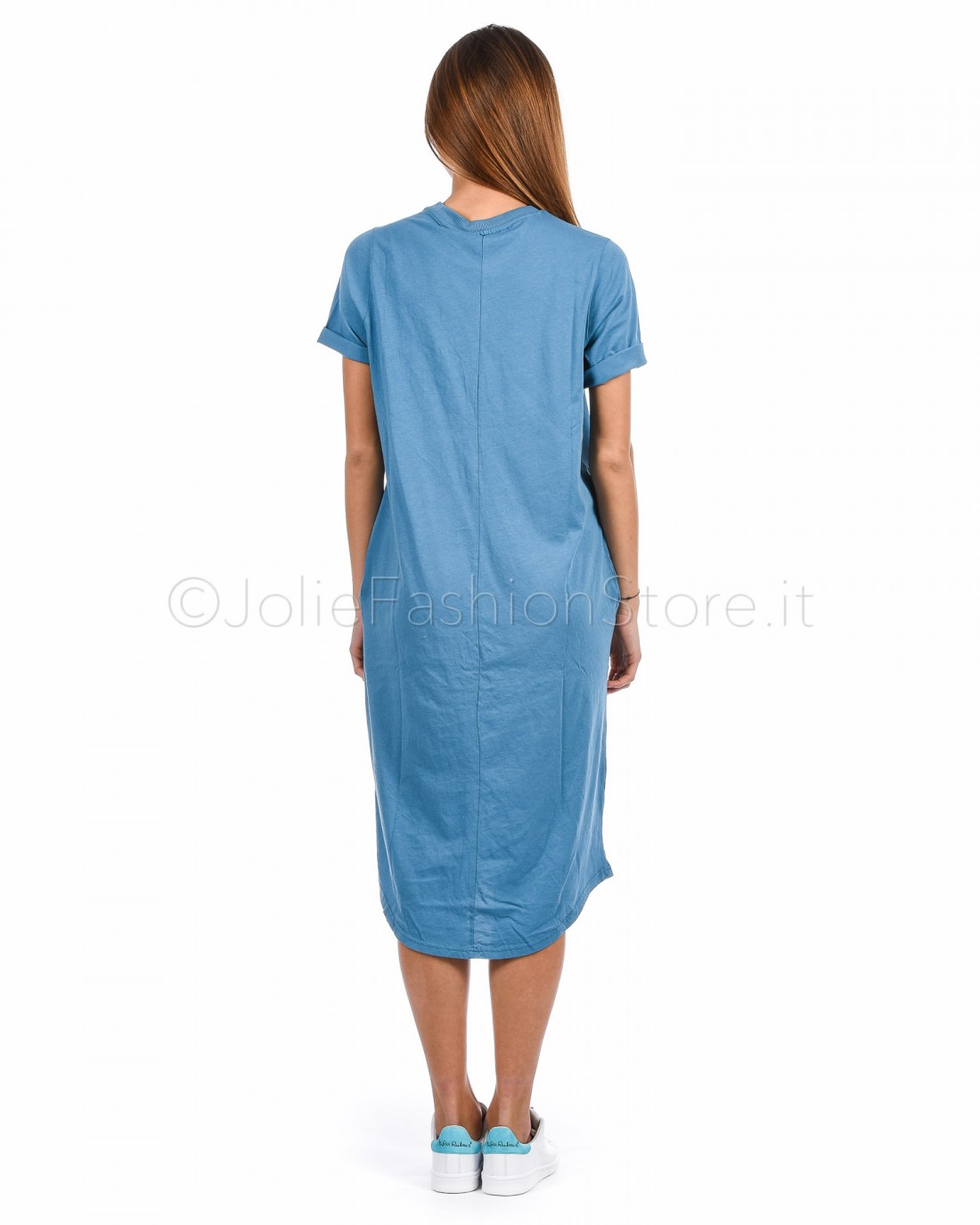 5Preview Light Blue Half Sleeve Dress  11_S428