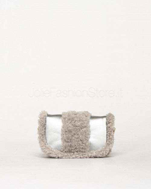 My Best Bag Mini Yaya Fur Silver Bag  MYB 8114 SILVER