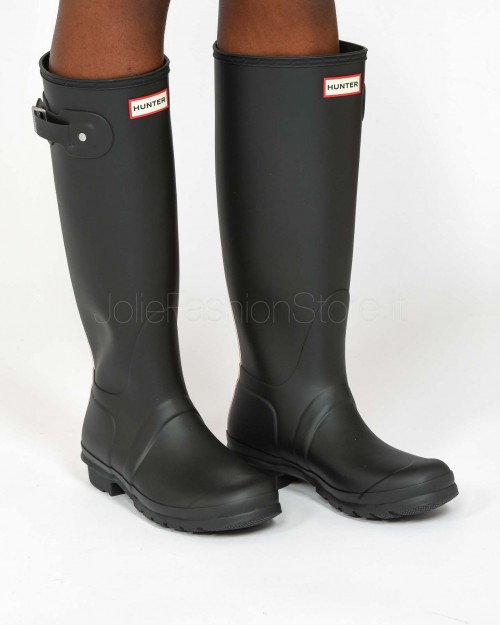 Hunter Stivale Gomma Alto Nero Scritta  WFT2353RMA BLK