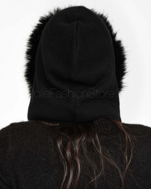 Regina Gold Balaclava Nero con Ecopelliccia  40622 NERO