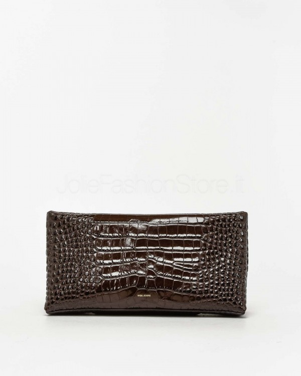 Mouliebre Pochette Vitello Stampa Cocco Marrone  CARLOTTA BROWN