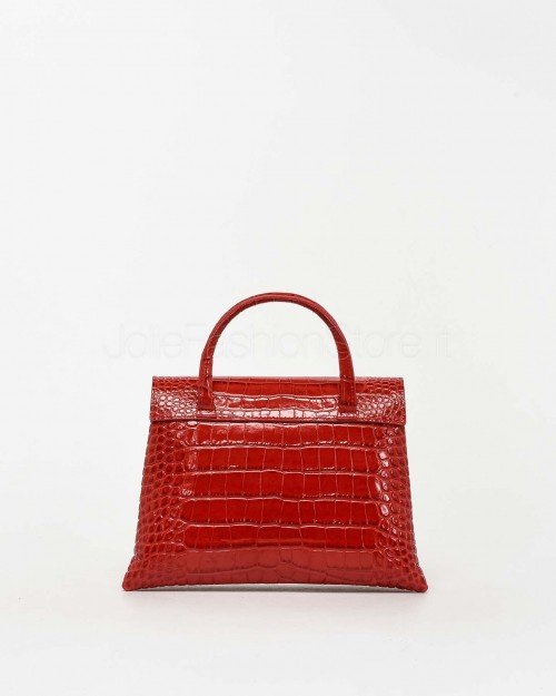 Mouliebre Crocodile Print Calfskin Bag Ruby  MARTINA RUBINO