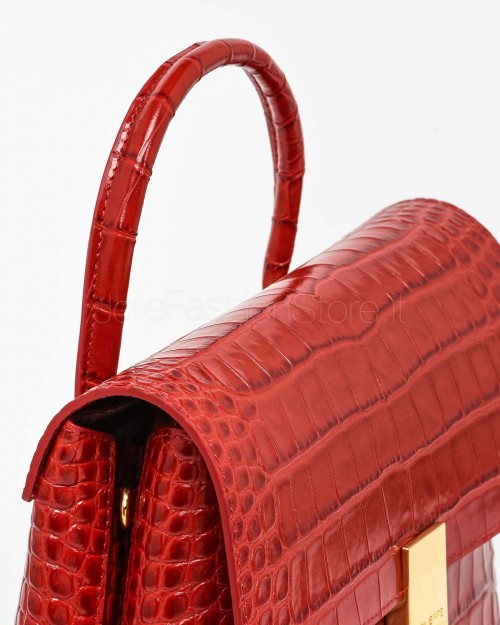 Mouliebre Crocodile Print Calfskin Bag Ruby  MARTINA RUBINO