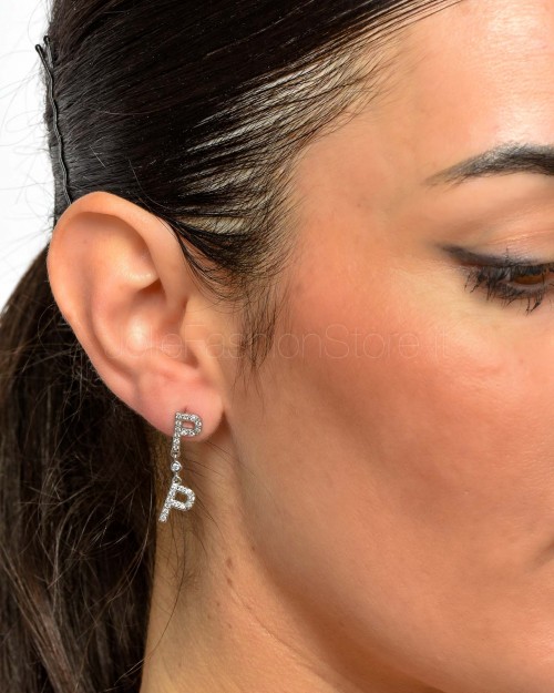 Patrizia Pepe ORECCHINI/EARRINGS Silver/crystal  8J1058 M009 J3AG