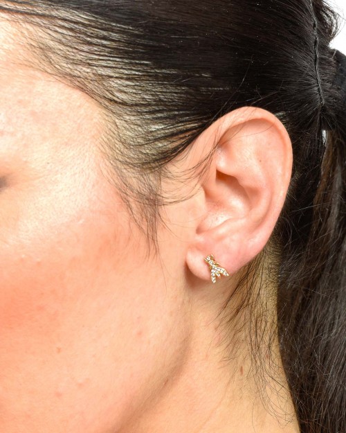 Patrizia Pepe Gold/Crystal Earrings  8J1058 M009 FE35