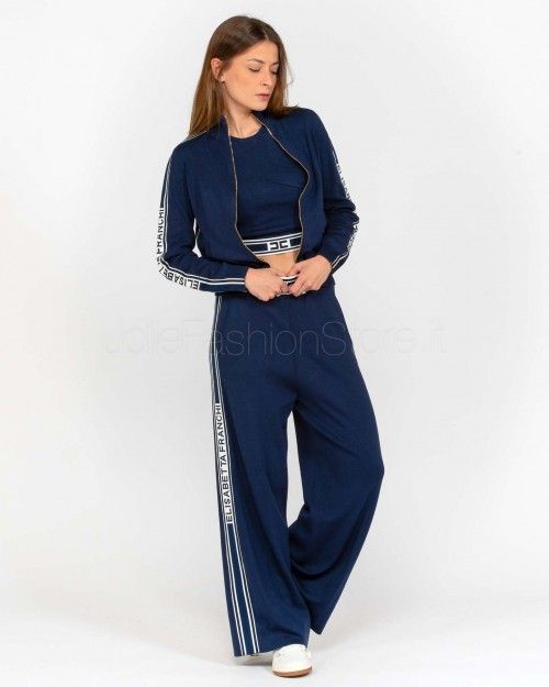 Elisabetta Franchi Top With Contrast Band  MK33S51E2 DK8