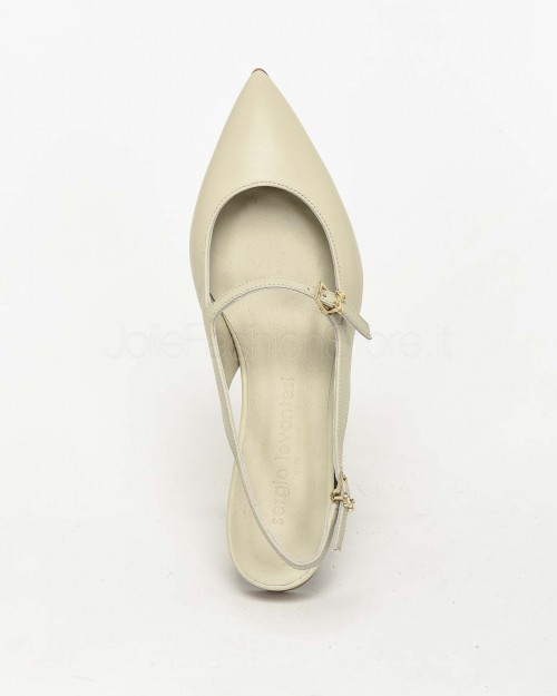 Sergio Levantesi White Slingback Pump  FEDE VIRGO SASSO