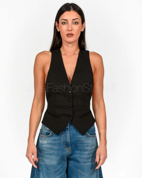 Elisabetta Franchi Gilet Nero  GL00452E2 110