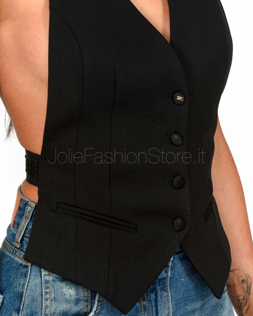 Elisabetta Franchi Gilet Nero  GL00452E2 110