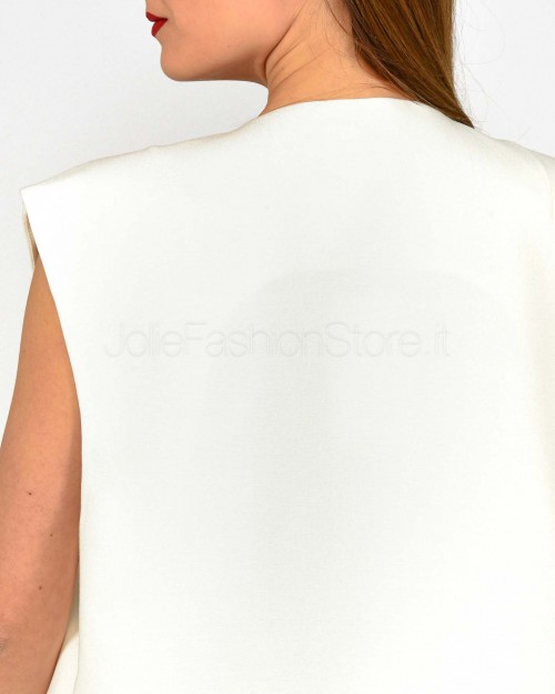Meimeij Gilet Off White  M5EI04 791
