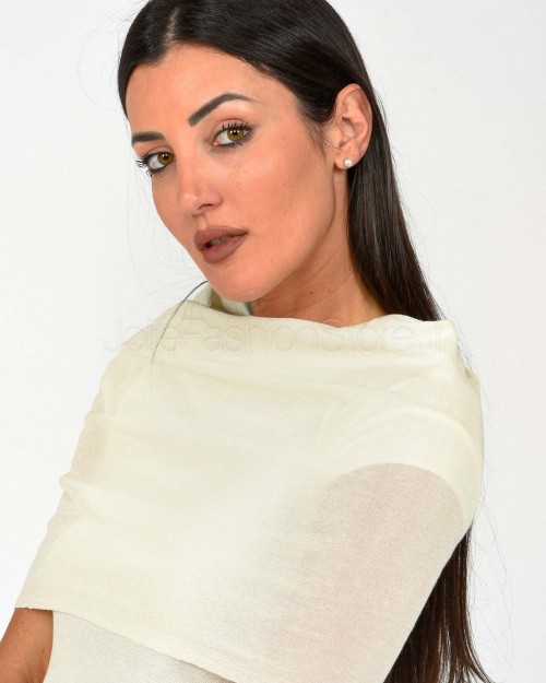 Meimeij Maglia Collo a Scialle Latte  M5PZ16 111