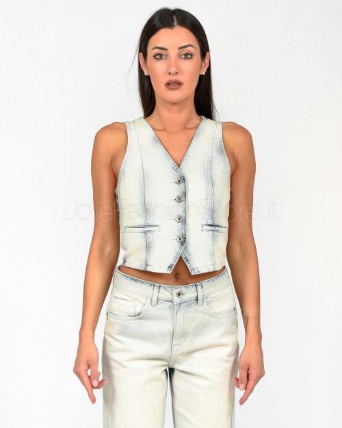 Patrizia Pepe VEST Bleached Blue  2C1608 D105 CA63