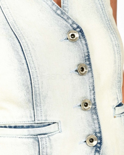 Patrizia Pepe VEST Bleached Blue  2C1608 D105 CA63