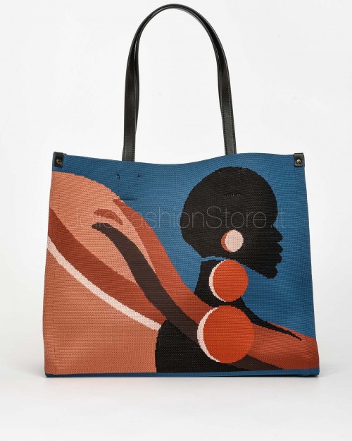 My Best Bag Borsa in Tessuto e Pelle in Fantasia Savannah Wind  MYB-259149-SS SAVANNAH WIND