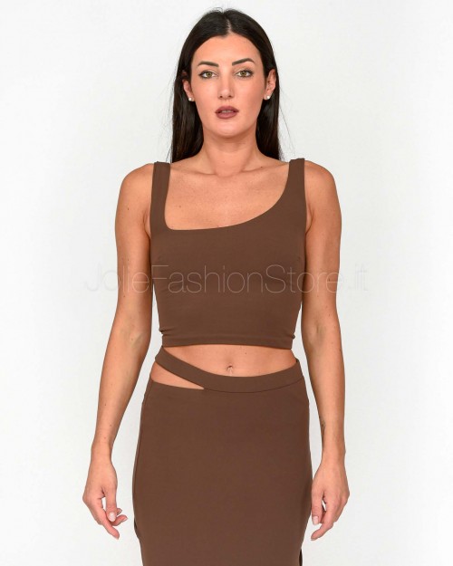 Patrizia Pepe T-SHIRT Sensual Brown  2M4434 J129 B825