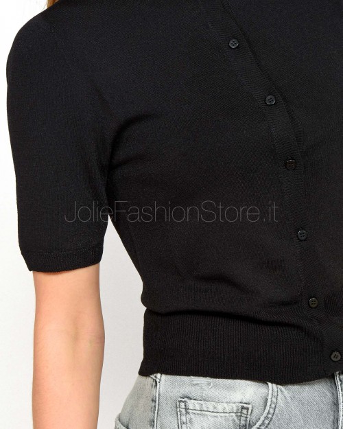 Solo Tre Cardigan Manica Corta Nero  M3D0061 A 99