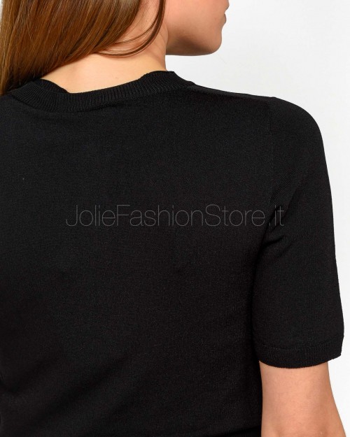 Solo Tre Cardigan Manica Corta Nero  M3D0061 A 99