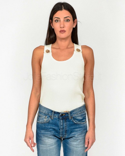 Not Shy Canotta 2 Bottoni Beige  4603124