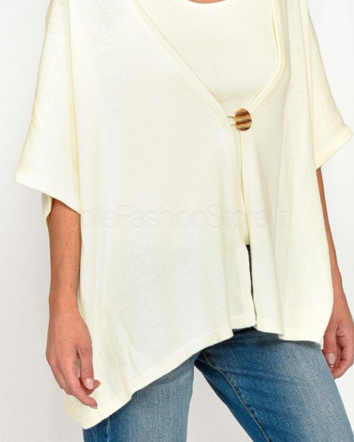 Not Shy Cardigan 1 Bottone Beige  4603122 BLANC PUR