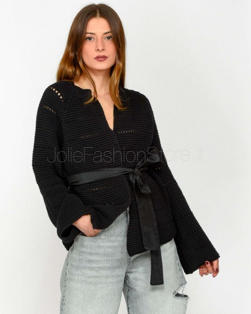 SOLO TRE CARDIGAN CON NASTRO NERO  M3D0030 A 99