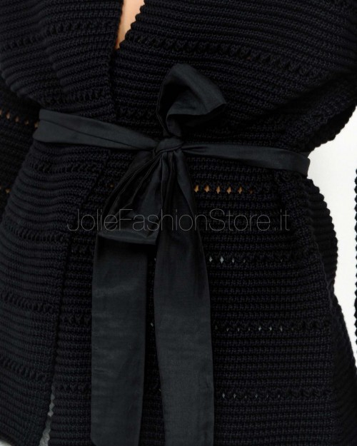 SOLO TRE CARDIGAN CON NASTRO NERO  M3D0030 A 99