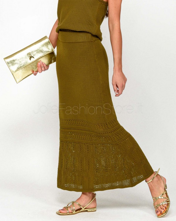 Not Shy Gonna Longuette Verde Militare  4608367 MILITARY