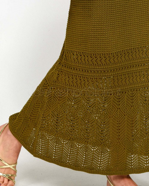 Not Shy Gonna Longuette Verde Militare  4608367 MILITARY