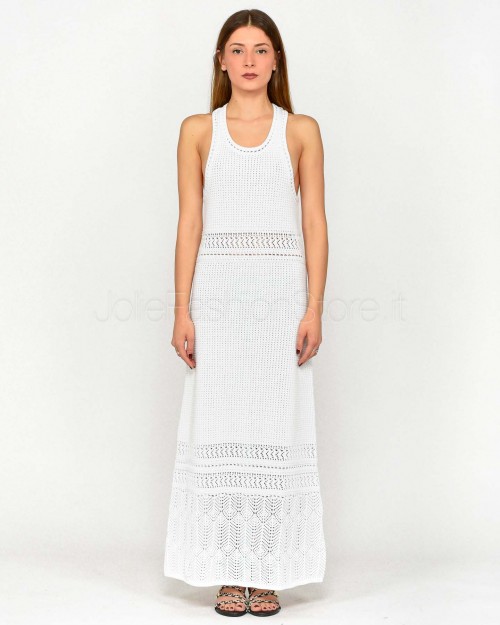 Not Shy Abito Lungo Lavorato Bianco  4608365 BLANC PUR