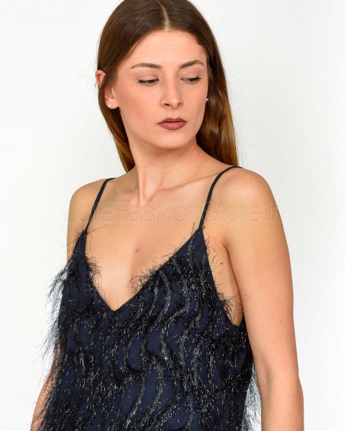 SOLO TRE ABITO MIDI NAVY  M1D0159 DU 89S