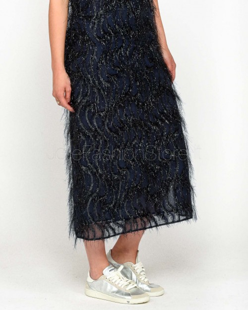 SOLO TRE ABITO MIDI NAVY  M1D0159 DU 89S