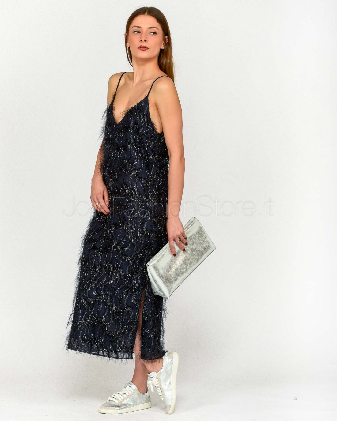 SOLO TRE ABITO MIDI NAVY  M1D0159 DU 89S