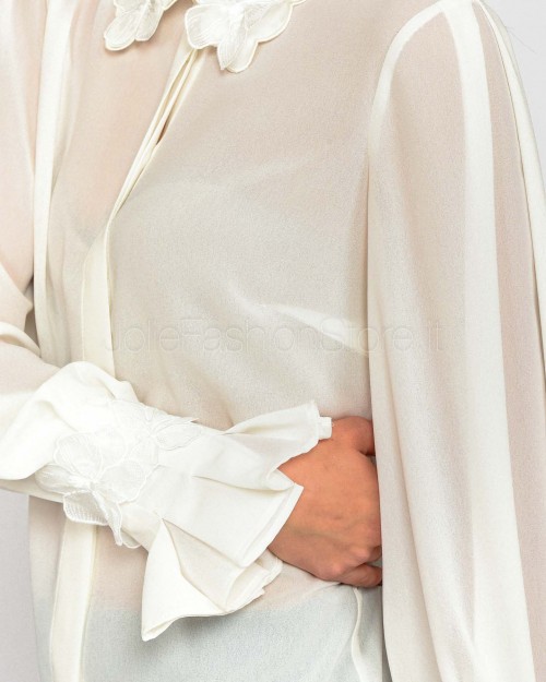Elisabetta Franchi Camicia Avorio  CA10552E2 360
