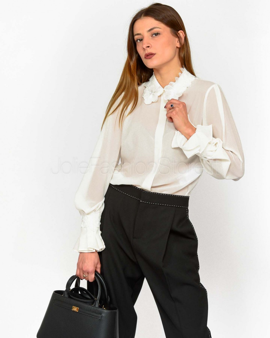 Elisabetta Franchi Camicia Avorio  CA10552E2 360