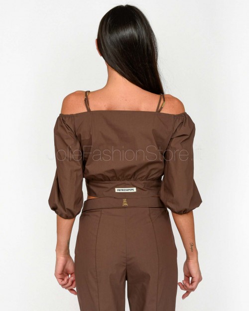 Patrizia Pepe Top Camicia Sensual Brown  2C1606 A570 B825