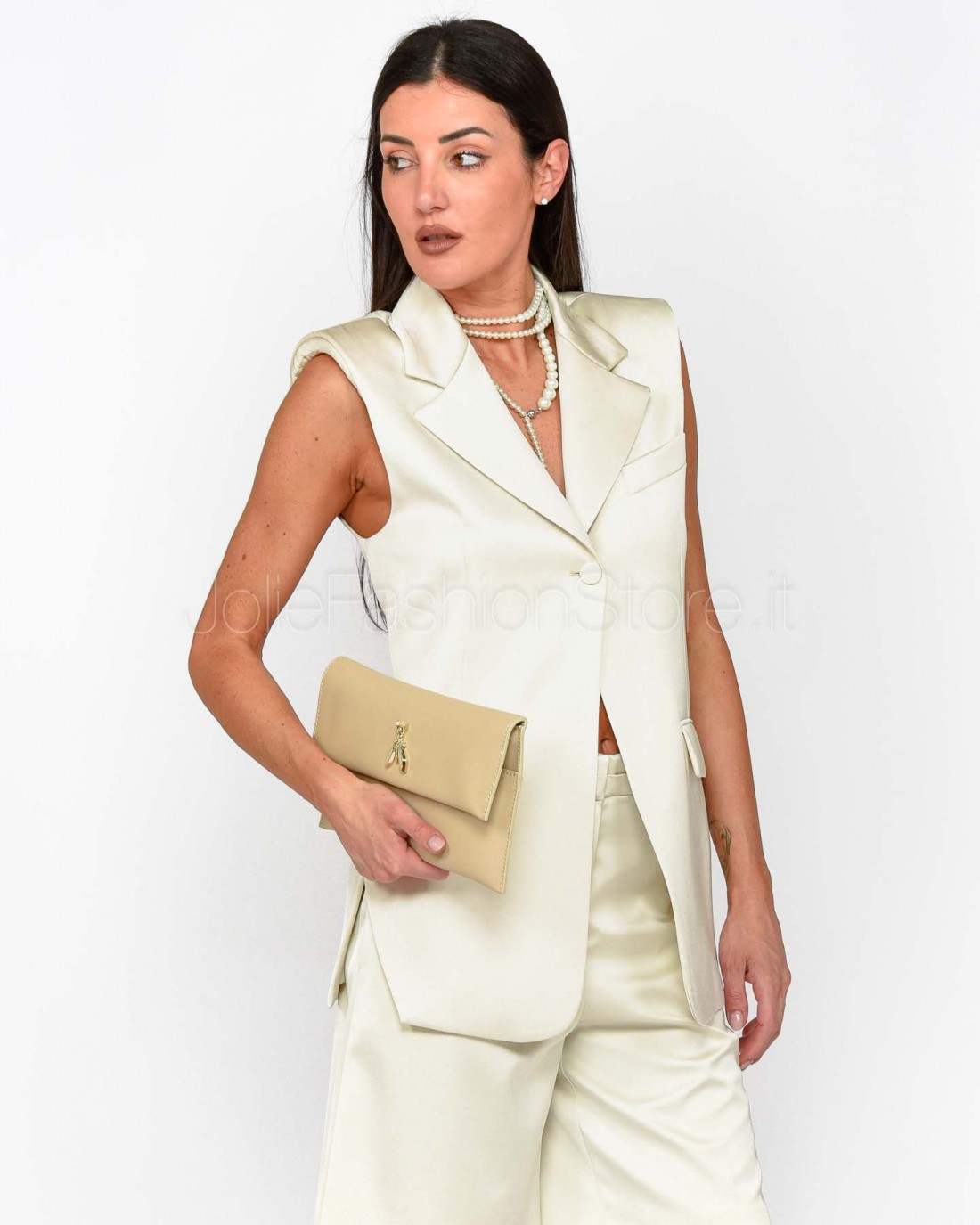 Patrizia Pepe VEST Ceramic Ivory  2S1523 A563 B823