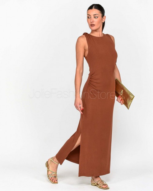 Grace & Mila Abito Lungo Marrone  PISTACHE_13035 CHOCOLAT