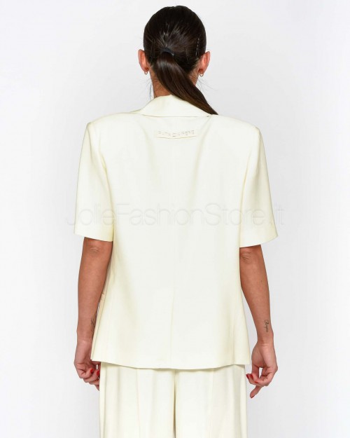 Patrizia Pepe Giacca Fluida con Maniche Corte Bianco  2S1525 A573 W146