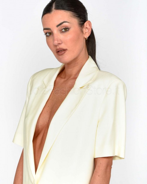 Patrizia Pepe Giacca Fluida con Maniche Corte Bianco  2S1525 A573 W146