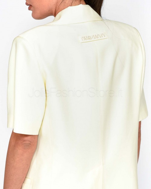 Patrizia Pepe Giacca Fluida con Maniche Corte Bianco  2S1525 A573 W146