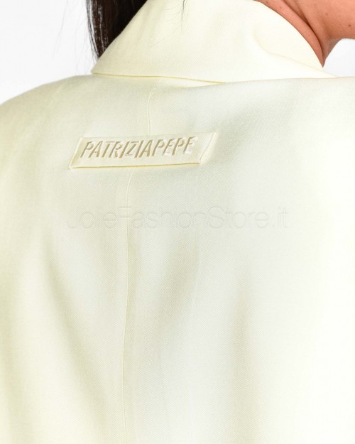 Patrizia Pepe Giacca Fluida con Maniche Corte Bianco  2S1525 A573 W146